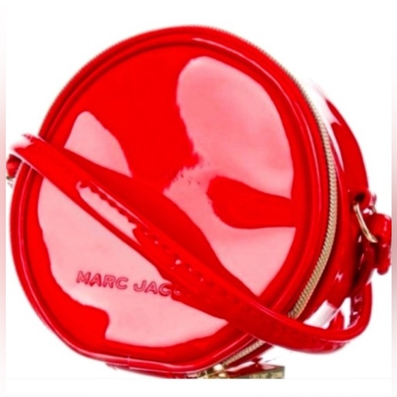 Marc Jacobs Cosmetics Mini Round Patent Crossbody, Red - Picture 3 of 4